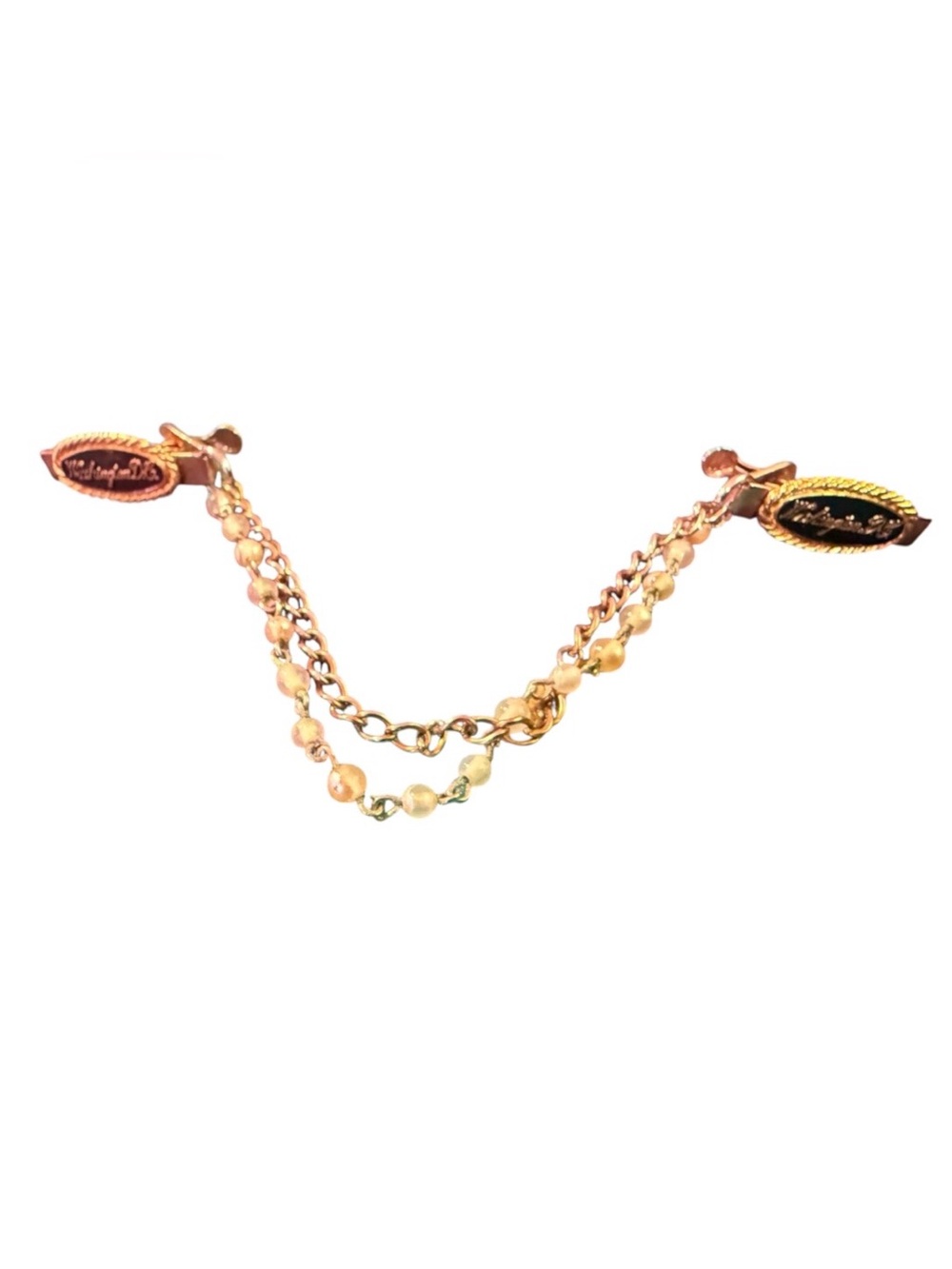 1950’s Washington DC Souvenir Sweater Clip Guard, Gold Tone, 8” Long
